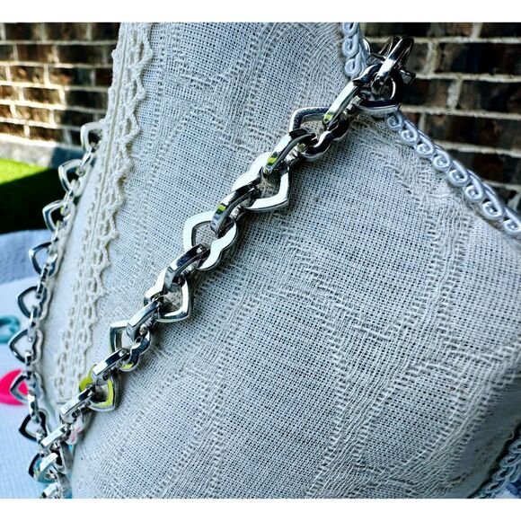 Tiffany & Co. Heart Link Necklace Sterling Silver and 18k Yellow Gold, 16" - Picture 7 of 9